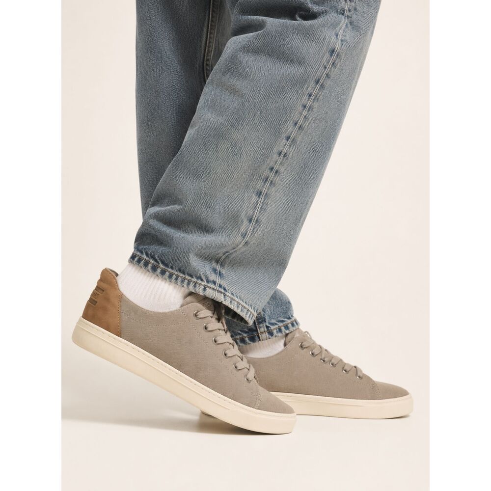 TOMS Men's Canvas Sneakers Size 9 Gray Lace Up Casual Low Top Shoes